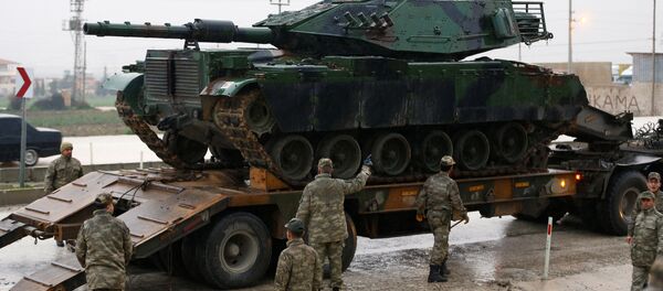 Турецкие танки на границе с Сирией - Sputnik Беларусь