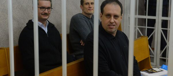Обвиняемые по делу Регнума в зале суда Обвиняемые по делу Регнума в зале суда - Sputnik Беларусь