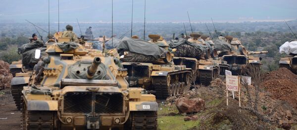 Турецкие солдаты на турецко-сирийской границе 22 января 2018 года - Sputnik Беларусь