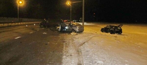 На месте ДТП под Уздой - Sputnik Беларусь