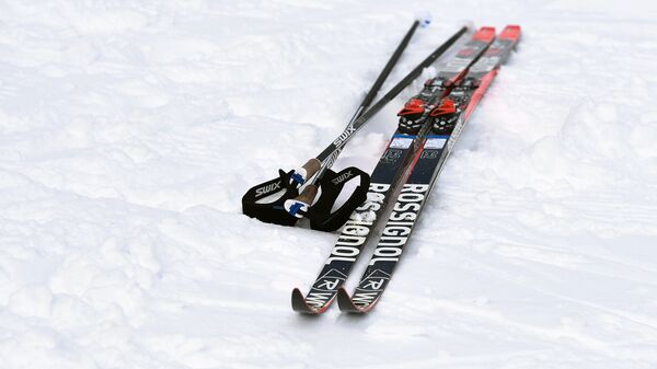 Лыжи и палки на снегу - Sputnik Беларусь