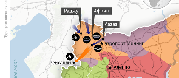Операция турецких войск против курдских сил на севере Сирии – инфографика на sputnik.by - Sputnik Беларусь