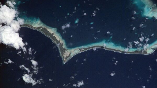 Фотография астронавта НАСА части атолла Бутаритари, острова Гилберта, Кирибати - Sputnik Беларусь