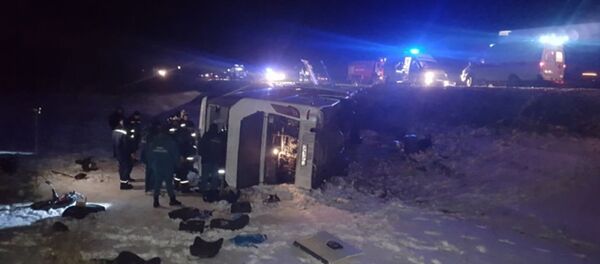 Под Ростовом-на-Дону перевернулся пассажирский автобус - Sputnik Беларусь