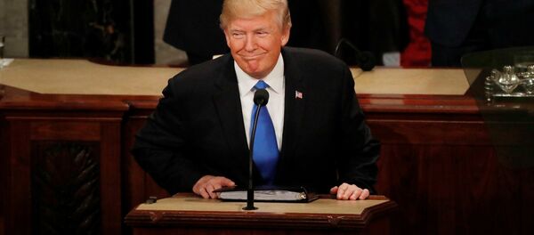 Дональд Трамп выступая на совместном заседании Конгресса США на Капитолийском холме в Вашингтоне, делал многозначительные паузы - Sputnik Беларусь