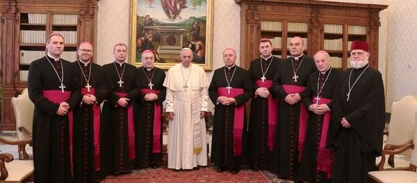 Папа Римский с белорусскими епископами - Sputnik Беларусь