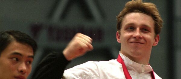 Виталий Щербо - золотой призер чемпионата по гимнастике в Японии, 1995 год Виталий Щербо - золотой призер чемпионата по гимнастике в Японии, 1995 год - Sputnik Беларусь