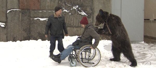 Цирковой медведь Яша помог забрать из больницы дрессировщика - Sputnik Беларусь