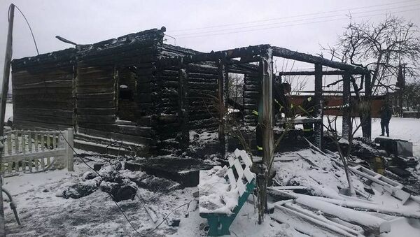 Следователи работают на месте пожара в д. Копча Осиповичского района - Sputnik Беларусь