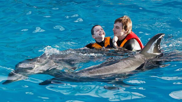 Дельфинотерапия в минском дельфинарии - Sputnik Беларусь