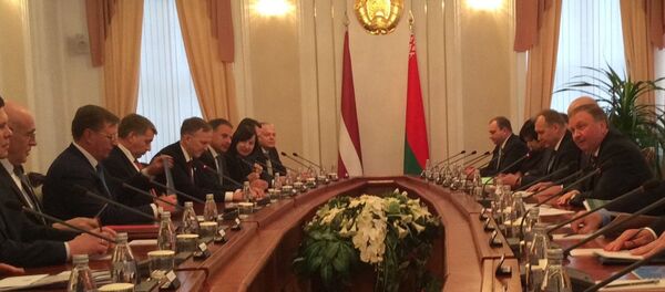 Встреча премьер-министра Беларуси Андрея Кобякова с премьер-министром Латвии Марисом Кучинскисом - Sputnik Беларусь