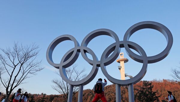 Олимпийские кольца в Пхенчхане - Sputnik Беларусь