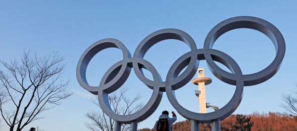 Олимпийские кольца в Пхенчхане - Sputnik Беларусь