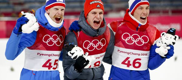 Призеры в прыжках с трамплина на Олимпийских играх в Пхенчхане - Sputnik Беларусь