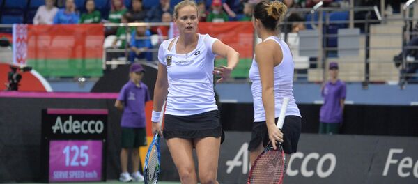 Немецкие теннисистки во время матча Кубка Федерации - Sputnik Беларусь