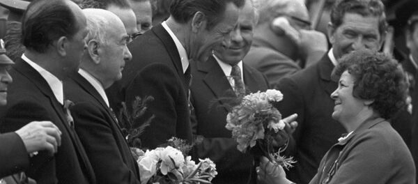 Петр Машеров на праздновании 30-летия освобождения Беларуси и победы в Великой Отечественной войне Петр Машеров на праздновании 30-летия освобождения Беларуси и победы в Великой Отечественной войне - Sputnik Беларусь