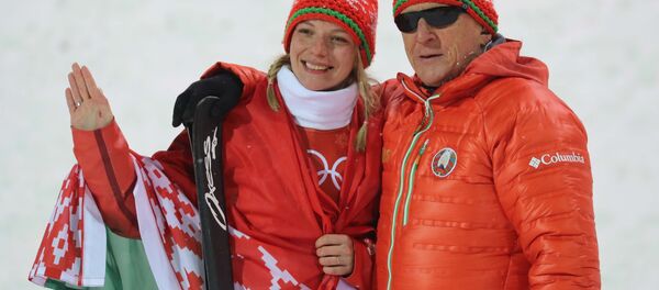 Анна Гуськова и тренер Николай Козеко Анна Гуськова и тренер Николай Козеко - Sputnik Беларусь