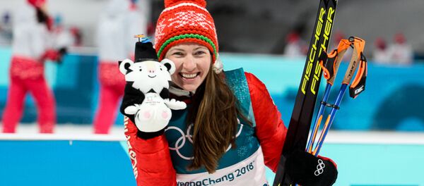 Белорусская биатлонистка Дарья Домрачева - Sputnik Беларусь