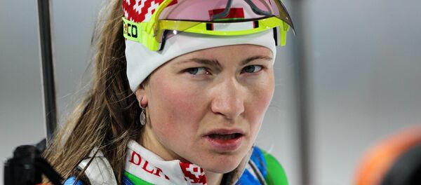 Дарья Домрачева еще на пристрелке была настроена на гонку весьма решительно - Sputnik Беларусь