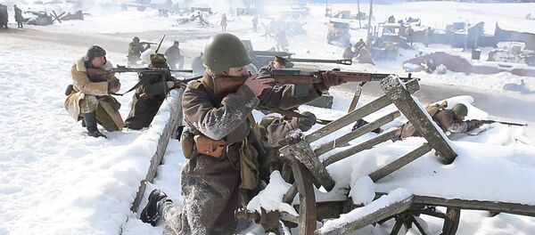 Реконструкция боя на Линии Сталина - Sputnik Беларусь