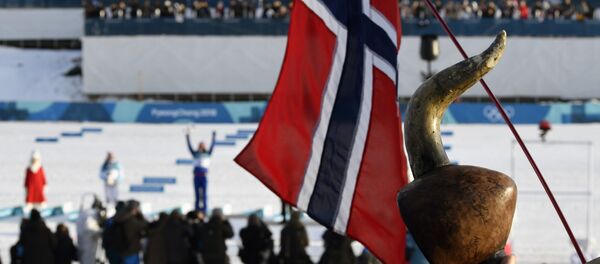 Флаг Норвегии на Олимпийских играх Флаг Норвегии на Олимпийских играх - Sputnik Беларусь