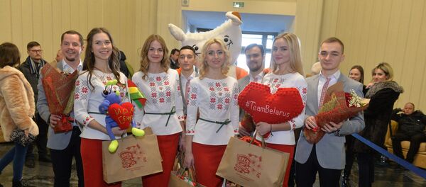 Як сустракалі алімпійцаў у аэрапорце - Sputnik Беларусь