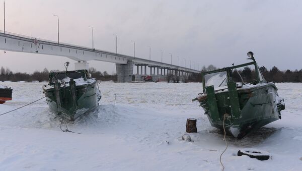 Аварийный мост через Припять - Sputnik Беларусь