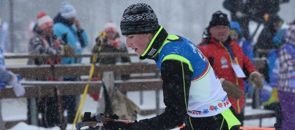 Николай Лукашенко в финале республиканских соревнований среди детей и подростков по биатлону Снежный снайпер - Sputnik Беларусь