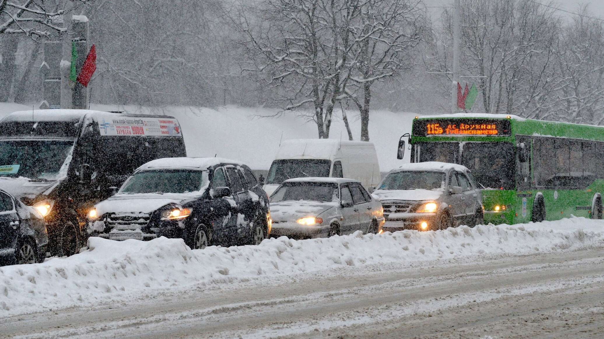Перебои с общественным транспортом из-за непогоды возможны в Минске ...