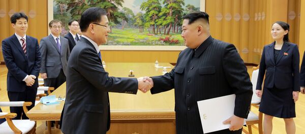 Лидер КНДР Ким Чен Ын встретился с делегацией от президента Южной Кореи - Sputnik Беларусь