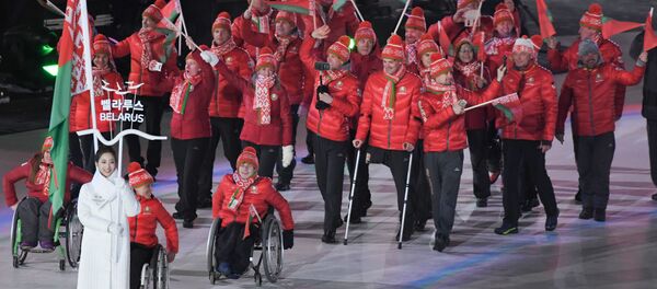 Паралимпийская сборная Беларуси на Играх-2018 в Пхенчхане - Sputnik Беларусь