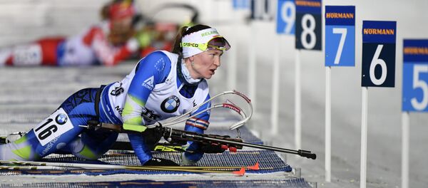 Белорусская биатлонистка Дарья Домрачева Белорусская биатлонистка Дарья Домрачева - Sputnik Беларусь