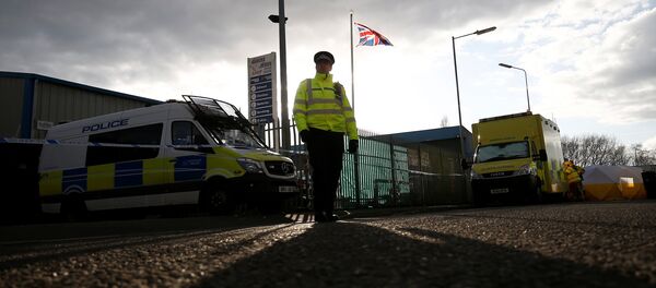 Британский полицейский на месте, где был обнаружен автомобиль Скрипаля - Sputnik Беларусь