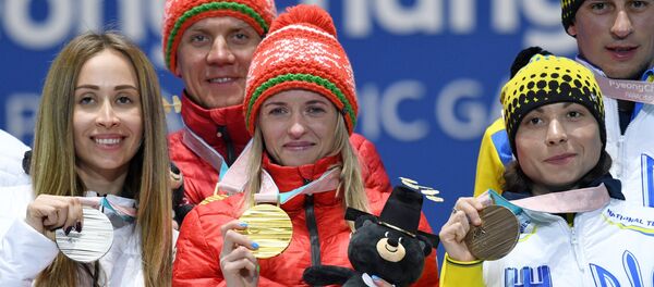 Призеры спринта в классе B 1-3 (слабовидящие) - Sputnik Беларусь