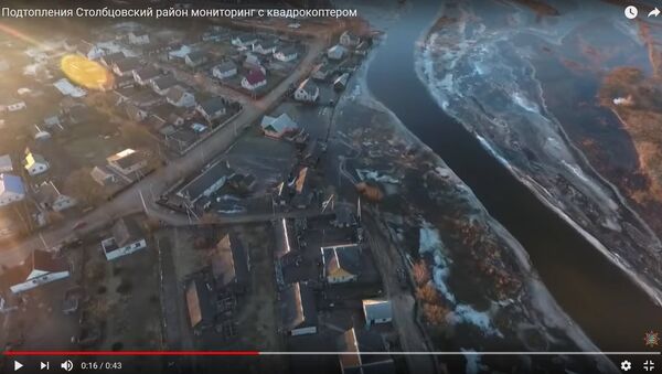 Видеофакт: как выглядит паводок в Беларуси с высоты - Sputnik Беларусь