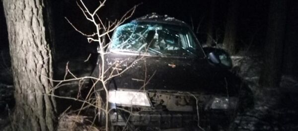 Место аварии в Любанском районе Место аварии в Любанском районе - Sputnik Беларусь