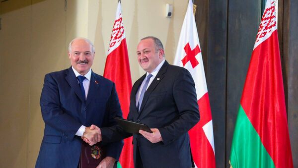 Президенты Беларуси и Грузии, Александр Лукашенко и Георгий Маргвелашвили - Sputnik Беларусь