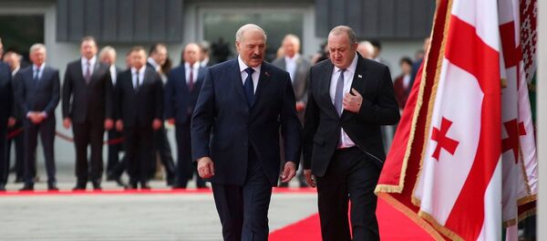 Президент Беларуси Александр Лукашенко и президент Грузии Георгий Маргвелашвили - Sputnik Беларусь