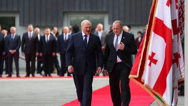 Президент Беларуси Александр Лукашенко и президент Грузии Георгий Маргвелашвили - Sputnik Беларусь