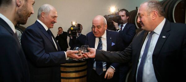 Президенты на коньячном заводе Президенты на коньячном заводе - Sputnik Беларусь