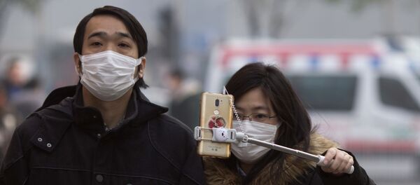 Жители Пекина во время смога, архивное фото - Sputnik Беларусь