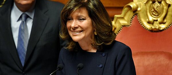 Председателем верхней палаты итальянского парламента в воскресенье была избрана Мария Элизабетта Альберти Казеллати Председателем верхней палаты итальянского парламента в воскресенье была избрана Мария Элизабетта Альберти Казеллати - Sputnik Беларусь