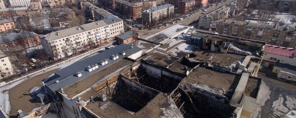 Сгоревшие кинозалы в торгово-развлекательном центре Зимняя вишня в Кемерово - Sputnik Беларусь