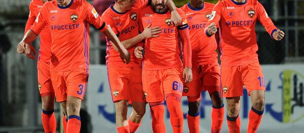 Игроки ПФК ЦСКА радуются победе в матче 24-го тура чемпионата России - Sputnik Беларусь