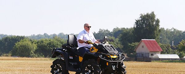 Александр Лукашенко во время посещения предприятия Устье, 19 августа 2017 года - Sputnik Беларусь