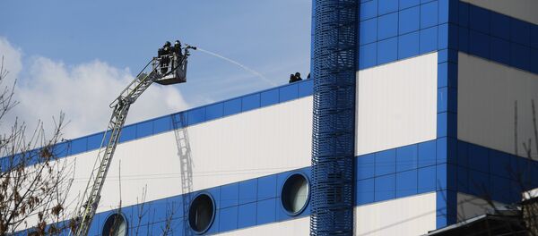 Пожар в торговом центре Персей в Москве - Sputnik Беларусь