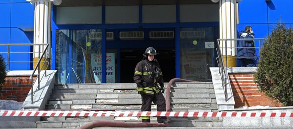 Пожар в торговом центре Персей в Москве - Sputnik Беларусь