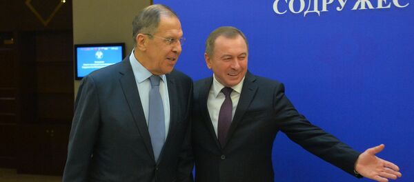 Глава МИД России Сергей Лавров и глава МИД Беларуси Владимир Макей в Минске - Sputnik Беларусь