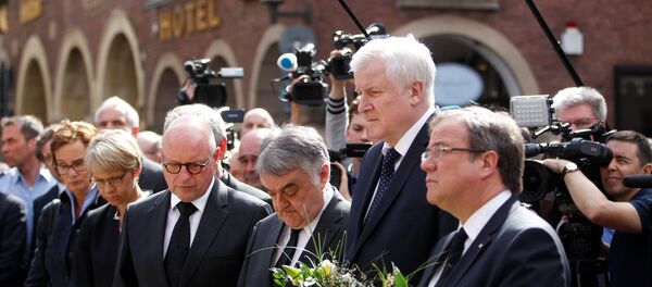 Немецкие политики на месте трагедии в Мюнстере - Sputnik Беларусь