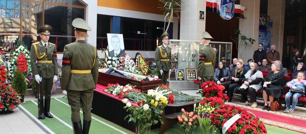 Церемония прощания проходила в Ледовом дворце спорта в Гродно. - Sputnik Беларусь